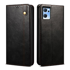 Leather Case Stands Flip Cover Holder B01S for OnePlus Nord CE 2 5G Black