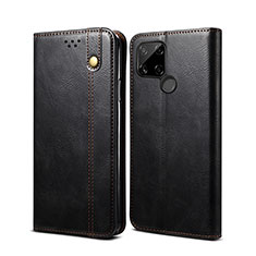 Leather Case Stands Flip Cover Holder B01S for Realme C21 Black