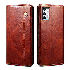 Leather Case Stands Flip Cover Holder B01S for Realme Q3 Pro 5G Brown