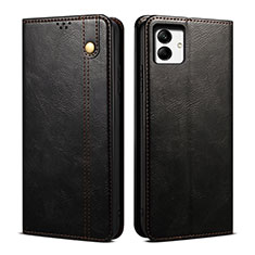Leather Case Stands Flip Cover Holder B01S for Samsung Galaxy A04E Black