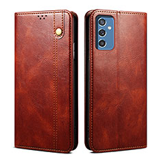 Leather Case Stands Flip Cover Holder B01S for Samsung Galaxy A13 5G Brown