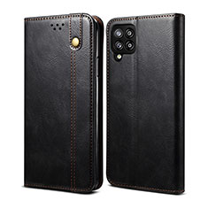 Leather Case Stands Flip Cover Holder B01S for Samsung Galaxy A42 5G Black