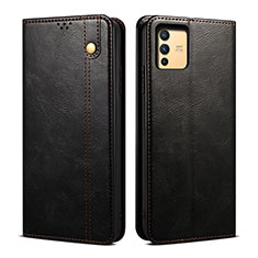 Leather Case Stands Flip Cover Holder B01S for Vivo V23 Pro 5G Black