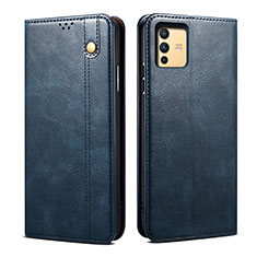 Leather Case Stands Flip Cover Holder B01S for Vivo V23 Pro 5G Blue