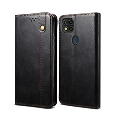 Leather Case Stands Flip Cover Holder B01S for Xiaomi POCO C3 Black