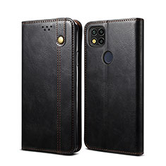 Leather Case Stands Flip Cover Holder B01S for Xiaomi POCO C31 Black