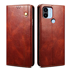 Leather Case Stands Flip Cover Holder B01S for Xiaomi Poco C50 Brown