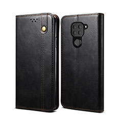 Leather Case Stands Flip Cover Holder B01S for Xiaomi Redmi 10X 4G Black