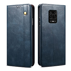 Leather Case Stands Flip Cover Holder B01S for Xiaomi Redmi Note 10 Lite India Blue