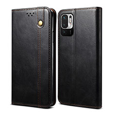 Leather Case Stands Flip Cover Holder B01S for Xiaomi Redmi Note 11 SE 5G Black