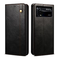 Leather Case Stands Flip Cover Holder B01S for Xiaomi Redmi Note 11E Pro 5G Black