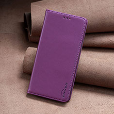 Leather Case Stands Flip Cover Holder B02F for Nokia G11 Purple