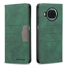 Leather Case Stands Flip Cover Holder B02F for Xiaomi Mi 10i 5G Green