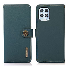 Leather Case Stands Flip Cover Holder B02H for Motorola Moto Edge S 5G Green