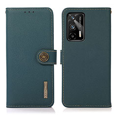 Leather Case Stands Flip Cover Holder B02H for Realme GT Neo 2T 5G Green