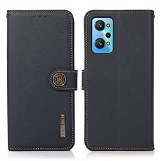 Leather Case Stands Flip Cover Holder B02H for Realme GT2 5G Blue