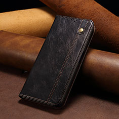 Leather Case Stands Flip Cover Holder B02S for Oppo A79 5G Black