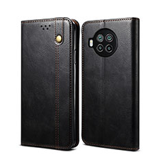 Leather Case Stands Flip Cover Holder B02S for Xiaomi Mi 10i 5G Black