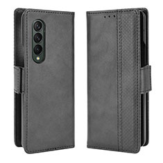 Leather Case Stands Flip Cover Holder B02Y for Samsung Galaxy Z Fold4 5G Black
