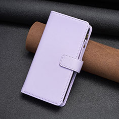 Leather Case Stands Flip Cover Holder B03F for Nokia C210 Clove Purple