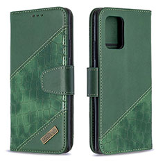 Leather Case Stands Flip Cover Holder B03F for Samsung Galaxy M80S Green