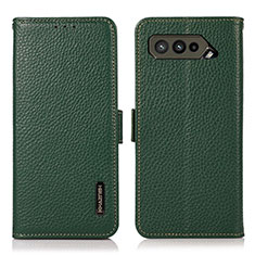 Leather Case Stands Flip Cover Holder B03H for Asus ROG Phone 5 Ultimate Green