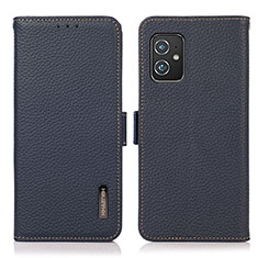 Leather Case Stands Flip Cover Holder B03H for Asus Zenfone 8 ZS590KS Blue