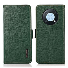 Leather Case Stands Flip Cover Holder B03H for Huawei Enjoy 50 Pro Green