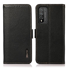 Leather Case Stands Flip Cover Holder B03H for Huawei Honor 10X Lite Black