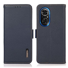 Leather Case Stands Flip Cover Holder B03H for Huawei Honor 50 SE 5G Blue