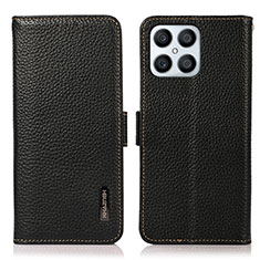 Leather Case Stands Flip Cover Holder B03H for Huawei Honor X8 4G Black