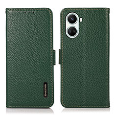 Leather Case Stands Flip Cover Holder B03H for Huawei Nova 10 SE Green