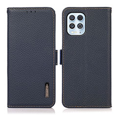 Leather Case Stands Flip Cover Holder B03H for Motorola Moto Edge S 5G Blue