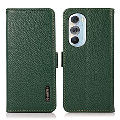 Leather Case Stands Flip Cover Holder B03H for Motorola Moto Edge X30 5G Green