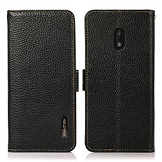 Leather Case Stands Flip Cover Holder B03H for Nokia C01 Plus Black