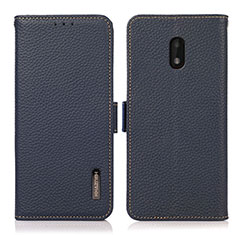 Leather Case Stands Flip Cover Holder B03H for Nokia C01 Plus Blue