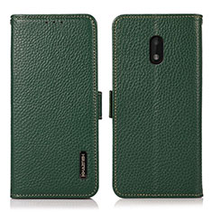 Leather Case Stands Flip Cover Holder B03H for Nokia C01 Plus Green