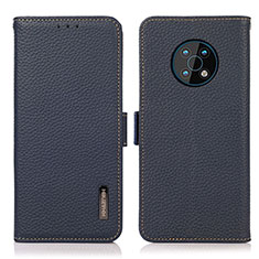 Leather Case Stands Flip Cover Holder B03H for Nokia G50 5G Blue