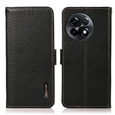 Leather Case Stands Flip Cover Holder B03H for OnePlus Ace 2 5G Black