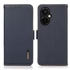 Leather Case Stands Flip Cover Holder B03H for OnePlus Nord CE 3 5G Blue