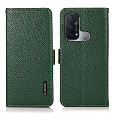 Leather Case Stands Flip Cover Holder B03H for Oppo Reno5 A Green