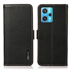 Leather Case Stands Flip Cover Holder B03H for Realme 9 Pro+ Plus 5G Black