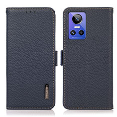 Leather Case Stands Flip Cover Holder B03H for Realme GT Neo3 5G Blue