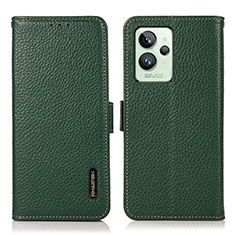 Leather Case Stands Flip Cover Holder B03H for Realme GT2 Pro 5G Green