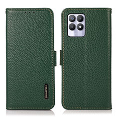 Leather Case Stands Flip Cover Holder B03H for Realme Narzo 50 4G Green