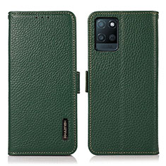 Leather Case Stands Flip Cover Holder B03H for Realme V11 5G Green