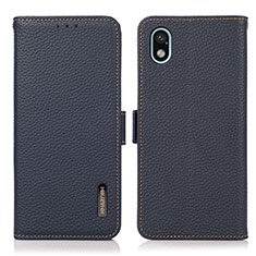 Leather Case Stands Flip Cover Holder B03H for Sony Xperia Ace III SO-53C Blue