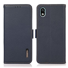 Leather Case Stands Flip Cover Holder B03H for Sony Xperia Ace III SOG08 Blue