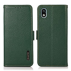 Leather Case Stands Flip Cover Holder B03H for Sony Xperia Ace III SOG08 Green