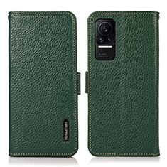 Leather Case Stands Flip Cover Holder B03H for Xiaomi Civi 1S 5G Green